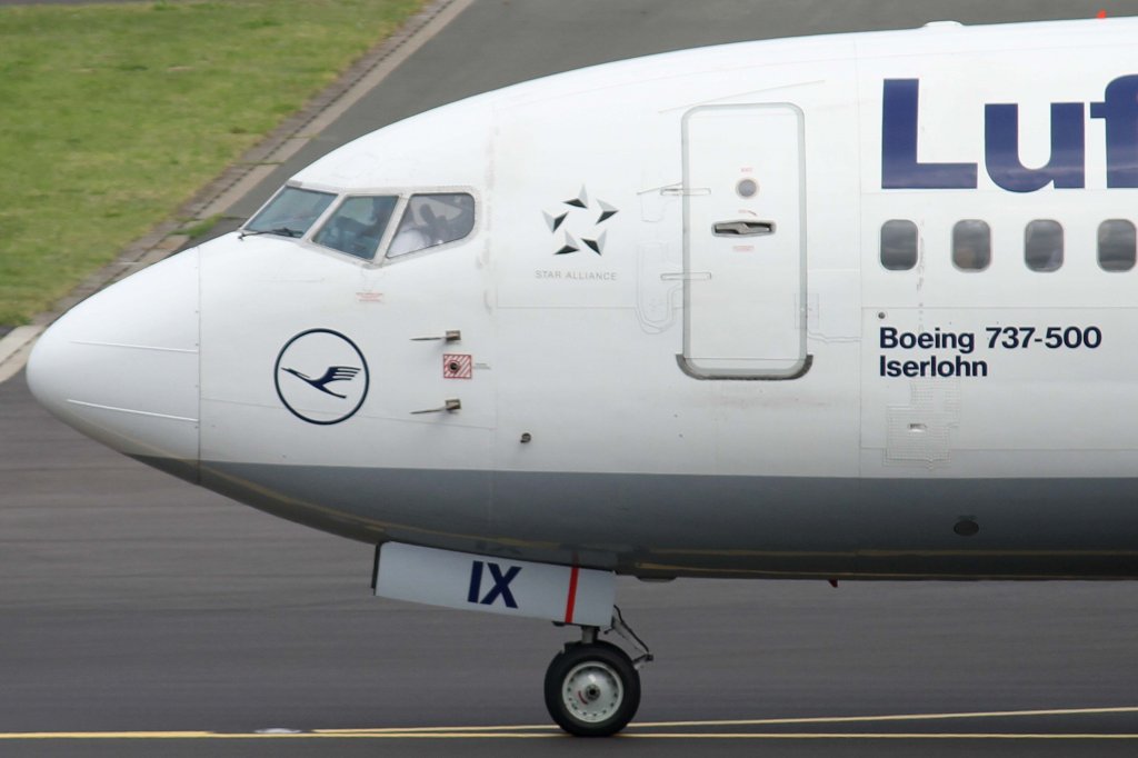 Lufthansa, D-ABIX  Iserlohn , Boeing, 737-500 (Bug/Nose), 11.08.2012, DUS-EDDL, Dsseldorf, Germany 
