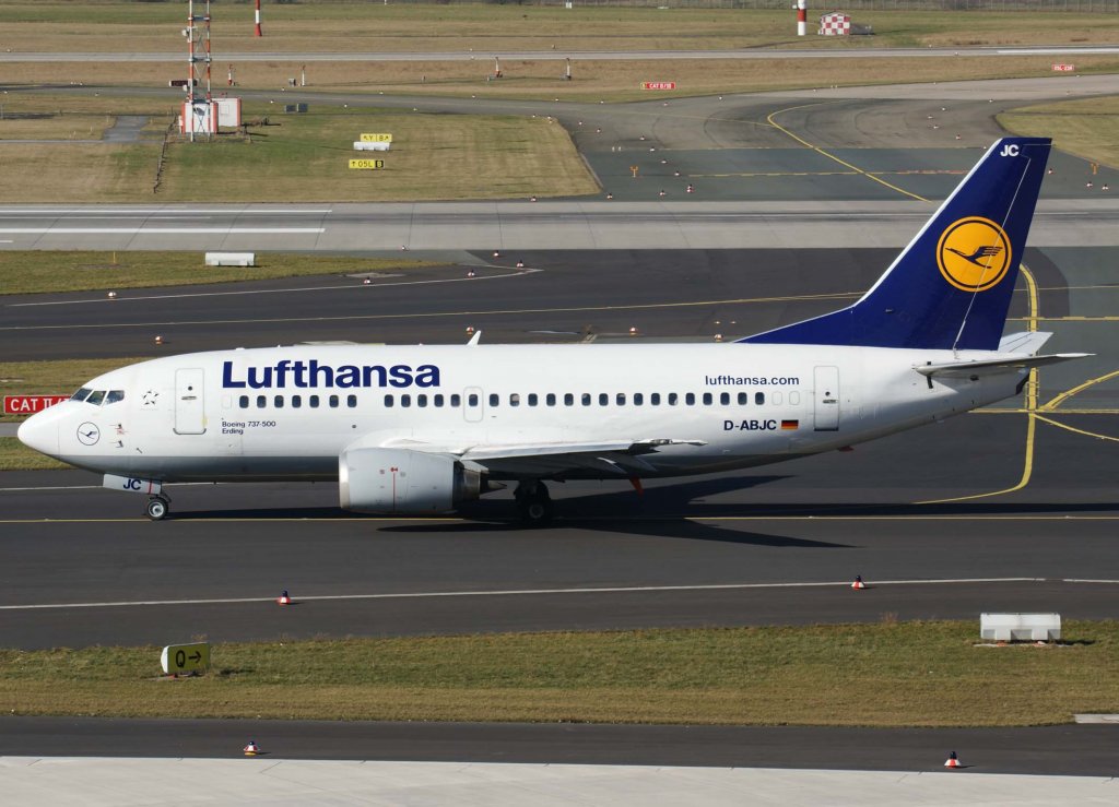 Lufthansa, D-ABJC, Boeing 737-500 (Erding), 2010.03.03, DUS, Dsseldorf, Germany