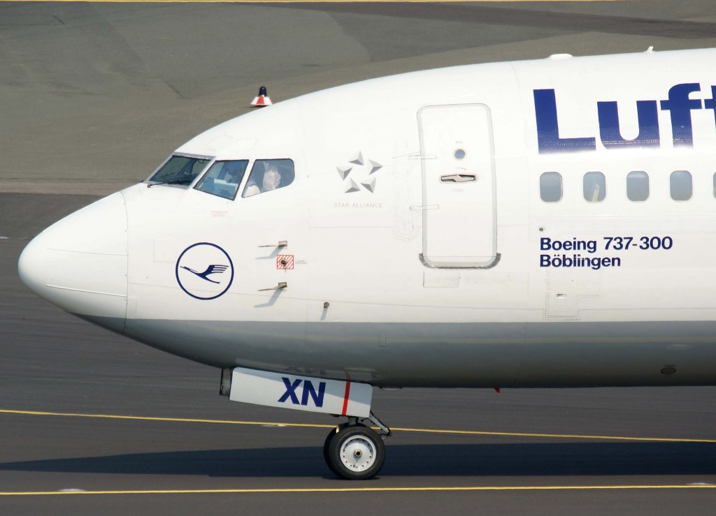 Lufthansa, D-ABXN, Boeing 737-300  Bblingen  (Nase/Nose), 29.04.2011, DUS-EDDL, Dsseldorf, Germany

