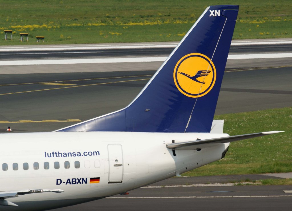 Lufthansa, D-ABXN, Boeing 737-300  Bblingen  (Seitenleitwerk/Tail), 29.04.2011, DUS-EDDL, Dsseldorf, Germany

