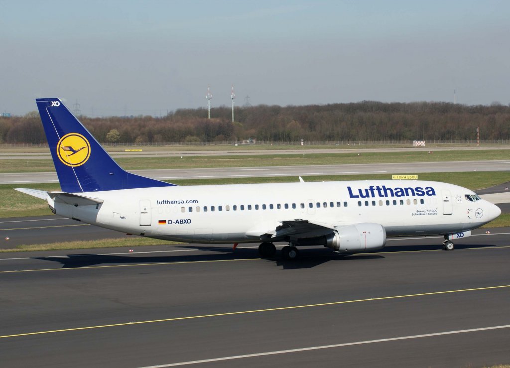 Lufthansa, D-ABXO, Boeing 737-300  Schwbisch Gmnd  (lufthansa.com), 20.03.2011, DUS-EDDL, Dsseldorf, Germany 

