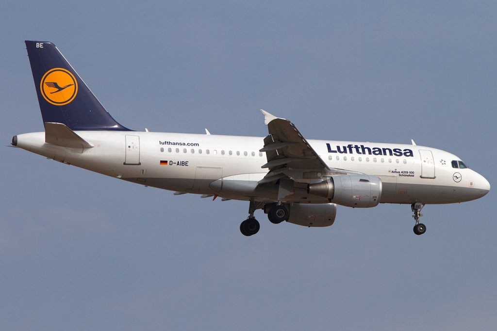 Lufthansa, D-AIBE, Airbus, A319-112, 14.04.2012, FRA, Frankfurt, Germany



