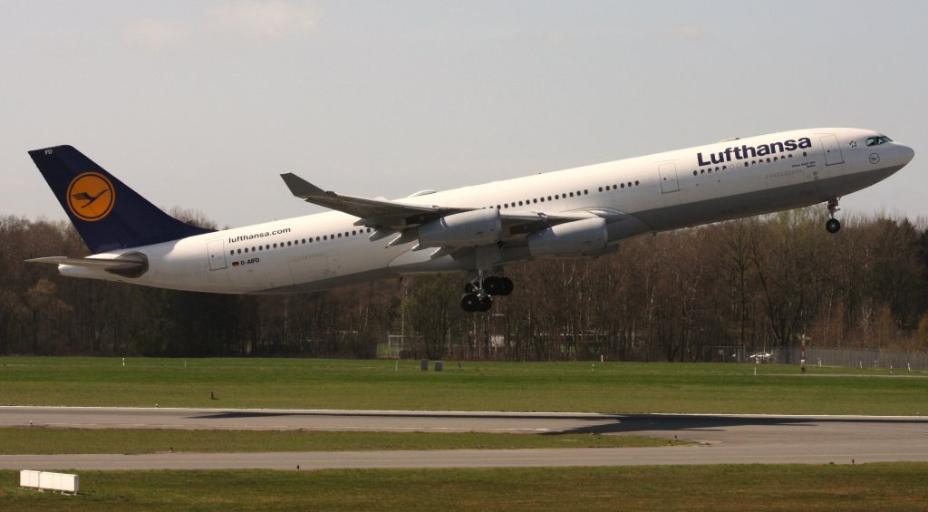 Lufthansa, D-AIFD, Airbus A340-313X, 09.04.2011,HAM-EDDH, Hamburg, Germany