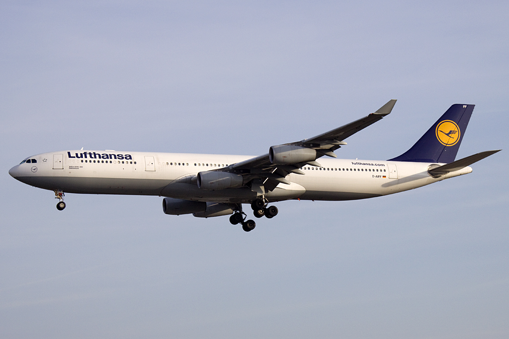 Lufthansa, D-AIFF, Airbus, A340-313, 02.04.2010, FRA, Frankfurt, Germany

