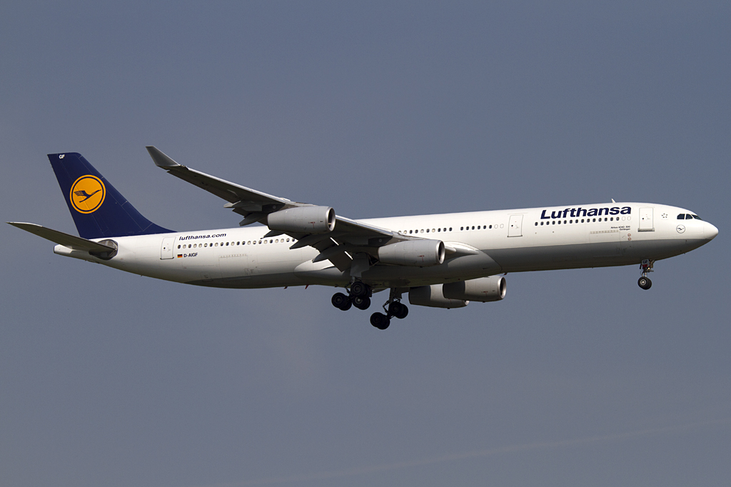 Lufthansa, D-AIGF, Airbus, A340-311, 24.04.2011, FRA, Frankfurt, Germany 




