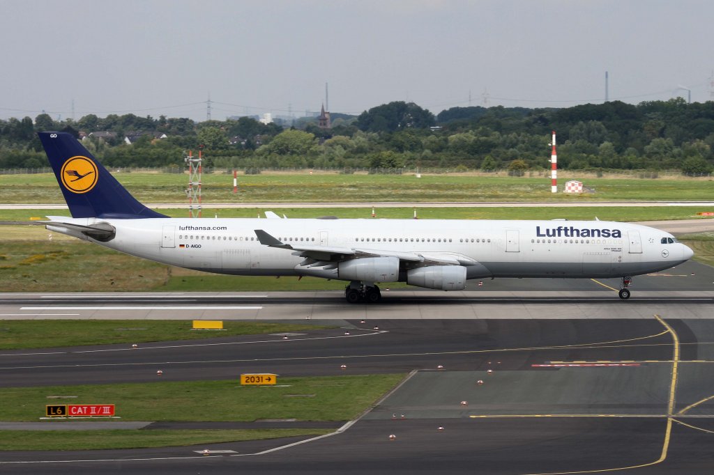 Lufthansa, D-AIGO  Offenbach , Airbus, A 340-300, 11.08.2012, DUS-EDDL, Dsseldorf, Germany 