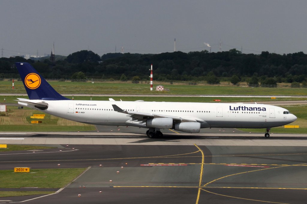 Lufthansa, D-AIGV  Dinslaken , Airbus, A 340-300, 11.08.2012, DUS-EDDL, Dsseldorf, Germany 