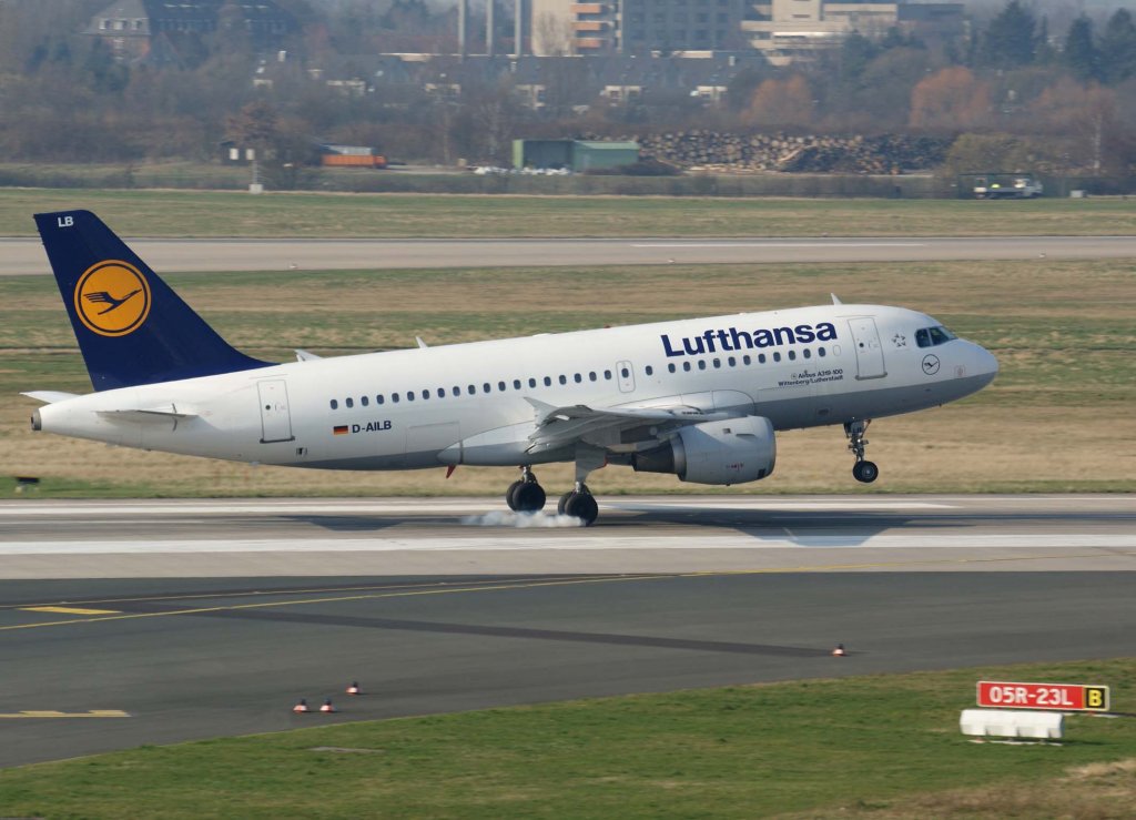 Lufthansa, D-AILB, Airbus A 319-100 (Wittenberg - Lutherstadt), 2009.03.17, DUS, Dsseldorf, Germany