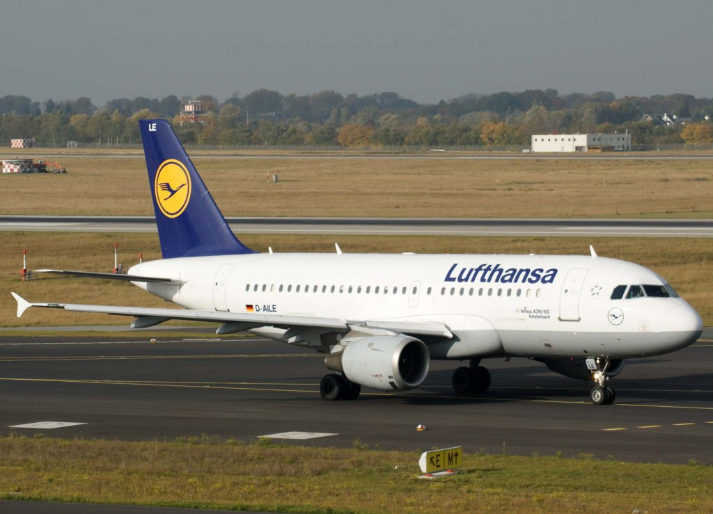 Lufthansa, D-AILE, Airbus A 319-100 (Kelsterbach), 2009.10.24, DUS, Dsseldorf, Germany