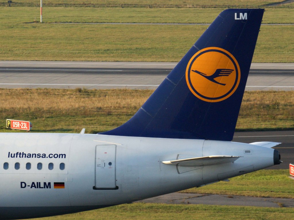 Lufthansa, D-AILM  Friedrichshafen , Airbus, A 319-100 (Seitenleitwerk/Tail), 13.11.2011, DUS-EDDL, Dsseldorf, Germany 