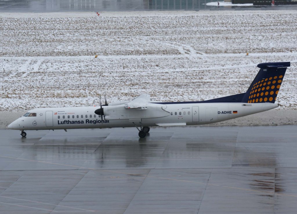 Lufthansa Regional (Augsburg Airways), D-ADHE, Bombardier DHC 8Q-400, 2010.01.17, STR, Stuttgart, Germany
