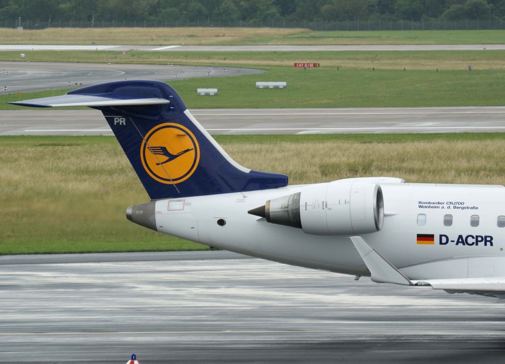 Lufthansa Regional (CityLine), D-ACPR  Weinheim an der Bergstrae , Bombardier CRJ-700 ER (Seitenleitwerk/Tail), 20.06.2011, DUS-EDDL, Dsseldorf, Germany 


