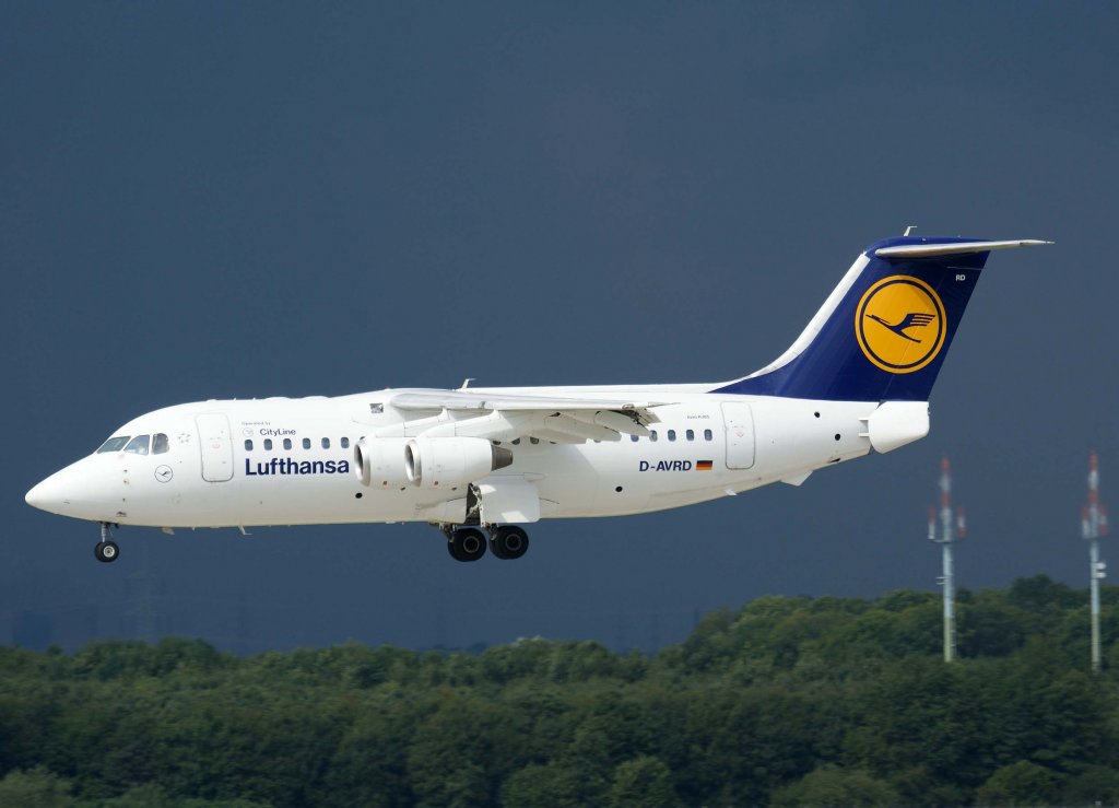 Lufthansa Regional (CityLine), D-AVRD, BAe 146-200/Avro RJ-85, 2010.08.28, DUS-EDDL, Dsseldorf, Germany 