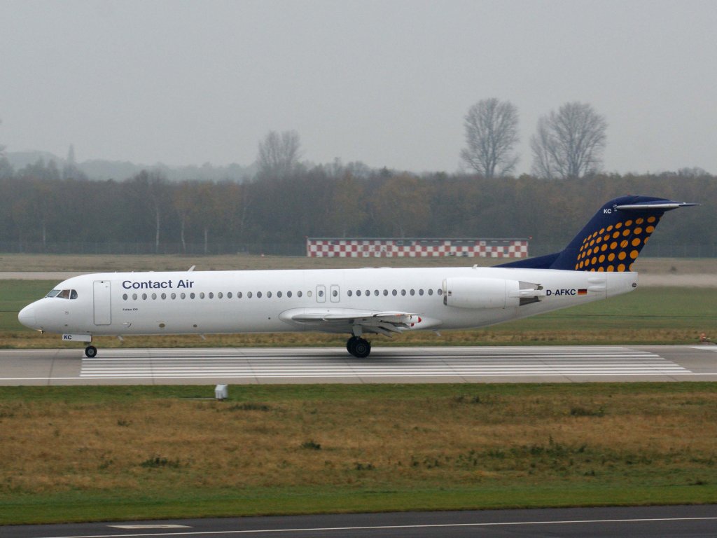 Lufthansa Regional (Contact Air), D-AFKC  ohne Namen , Fokker, 100, 13.11.2011, DUS-EDDL, Dsseldorf, Germany 