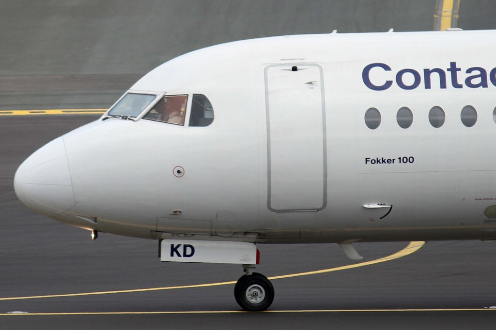 Lufthansa Regional (Contact Air), D-AFKD, Fokker, 100 (Bug/Nose), 11.08.2012, DUS-EDDL, Dsseldorf, Germany 