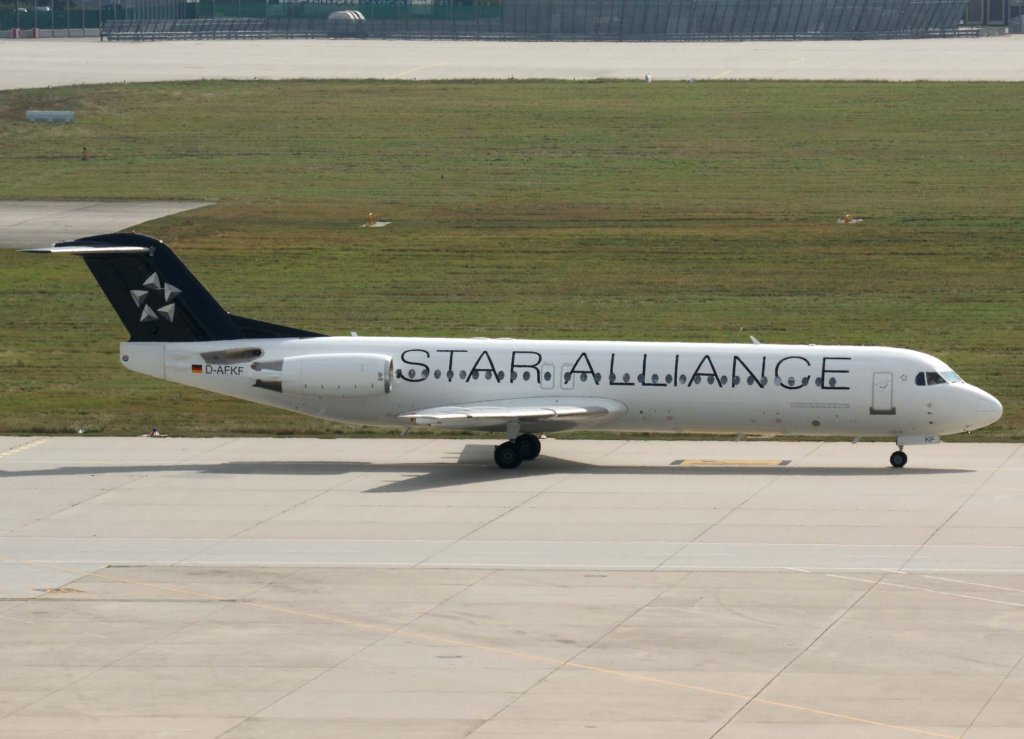 Lufthansa Regional (Contact Air), D-AFKF, Fokker 100 (Star Alliance), 2009.09.25, STR, Stuttgart, Germany