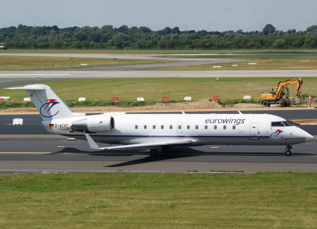 Lufthansa Regional (Eurowings), D-ACRC (EW-Lackierung), Bombardier CRJ-200 LR, 2008.07.15, DUS, Dsseldorf, Germany