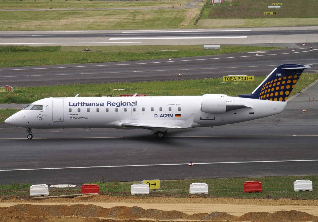 Lufthansa Regional (Eurowings), D-ACRM, Bombardier CRJ-200 LR, 2008.05.22, DUS, Dsseldorf, Germany