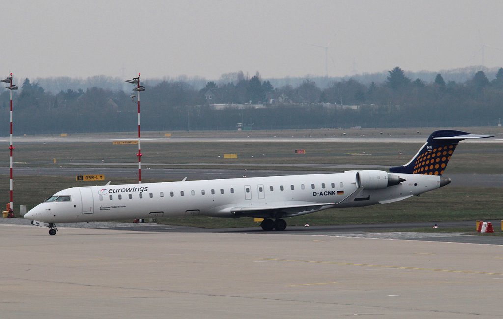 Lufthansa Regional(Eurowings) Canadair Regjet CRJ900NG D-ACNK  Merseburg  bei der Ankunft in Dsseldorf am 11.03.2013