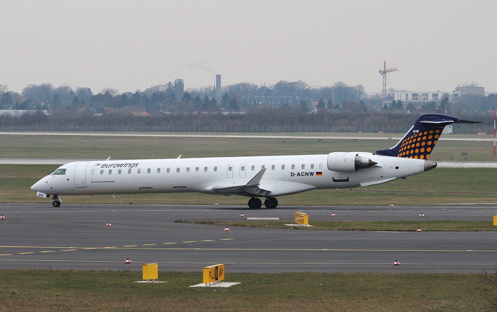 Lufthansa Regional(Eurowings) Canadiar Regjet CRJ900NG D-ACNW bei der Ankunft in Dsseldorf am 11.03.2013