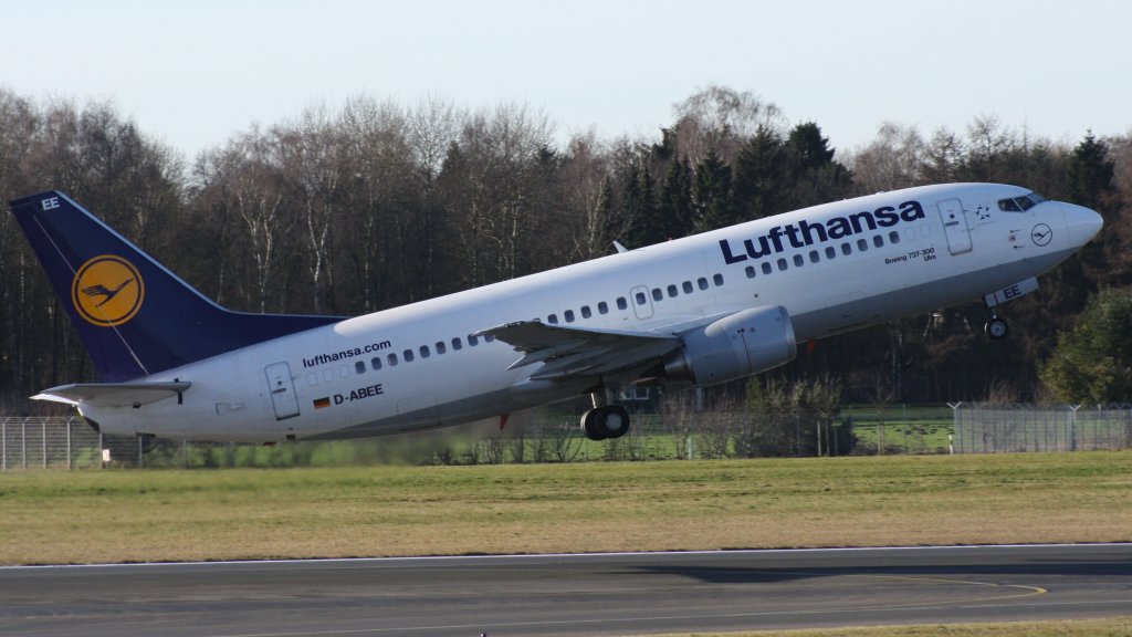Lufthansa,D-ABEE,(c/n 25216),Boeing 737-330,14.01.2012,HAM-EDDH,Hamburg,Germany  