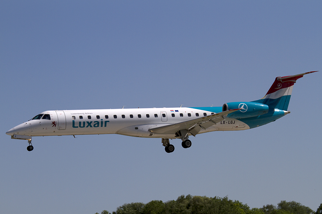 Luxair, LX-LGJ, Embraer, ERJ-145, 03.06.2010, HAM, Hamburg, Germany 


