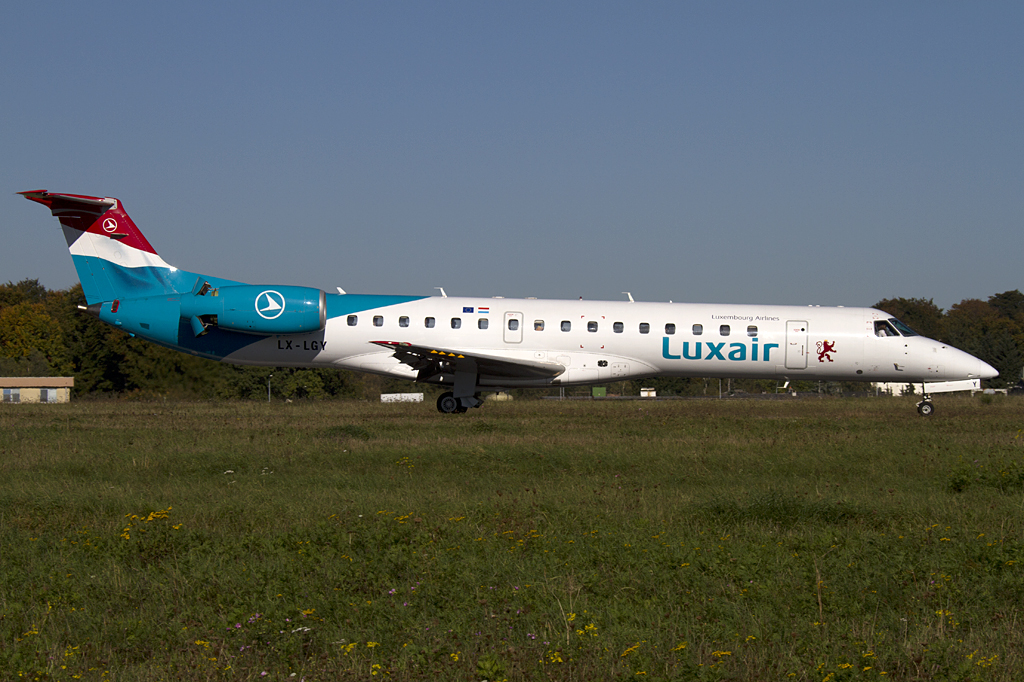 Luxair, LX-LGY, Embraer, ERJ-145, 10.10.2010, LUX, Luxembourg, Luxembourg 




