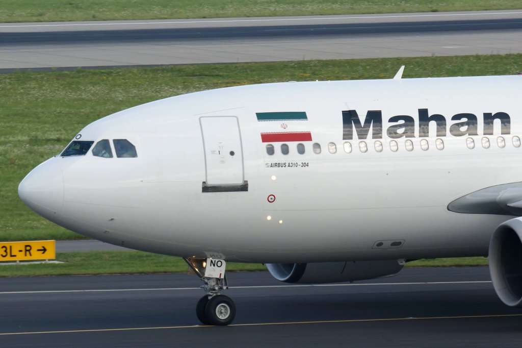 Mahan Air, EP-MNO, Airbus, A 310-300 ET (Bug/Nose), 11.08.2012, DUS-EDDL, Dsseldorf, Germany 