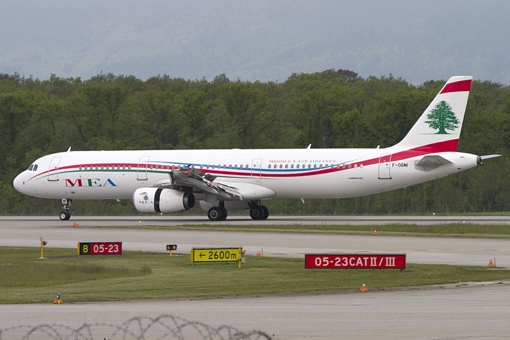 Middle East Airlines, F-ORMI, Airbus, A321-231, 08.05.2010, GVA, Geneve, Switzerland 


