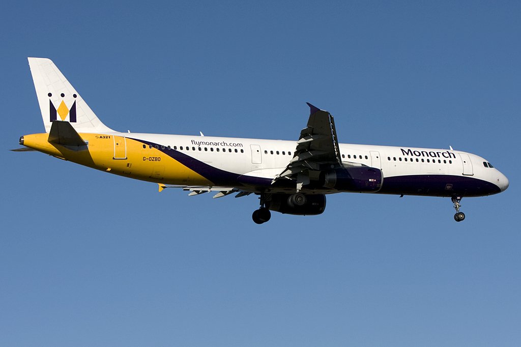 Monarch Airlines, G-OZBO, Airbus, A321-231, 02.01.2010, GVA, Geneve, Switzerland 

