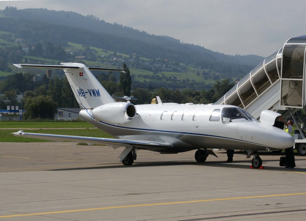 Nomad Aviation, HB-VWM, Cessna 525 Citation CJ-1+, 15.09.2011, ACH-LSZR, Altenrhein/St.Gallen, Schweiz

