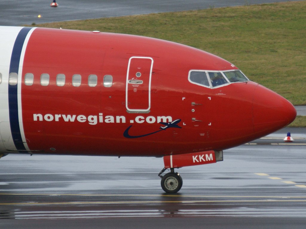 Norwegian Air Shuttle, LN-KKM  Thor Heyerdahl , Boeing, 737-300 (Bug/Nose), 06.01.2012, DUS-EDDL, Dsseldorf, Germany 