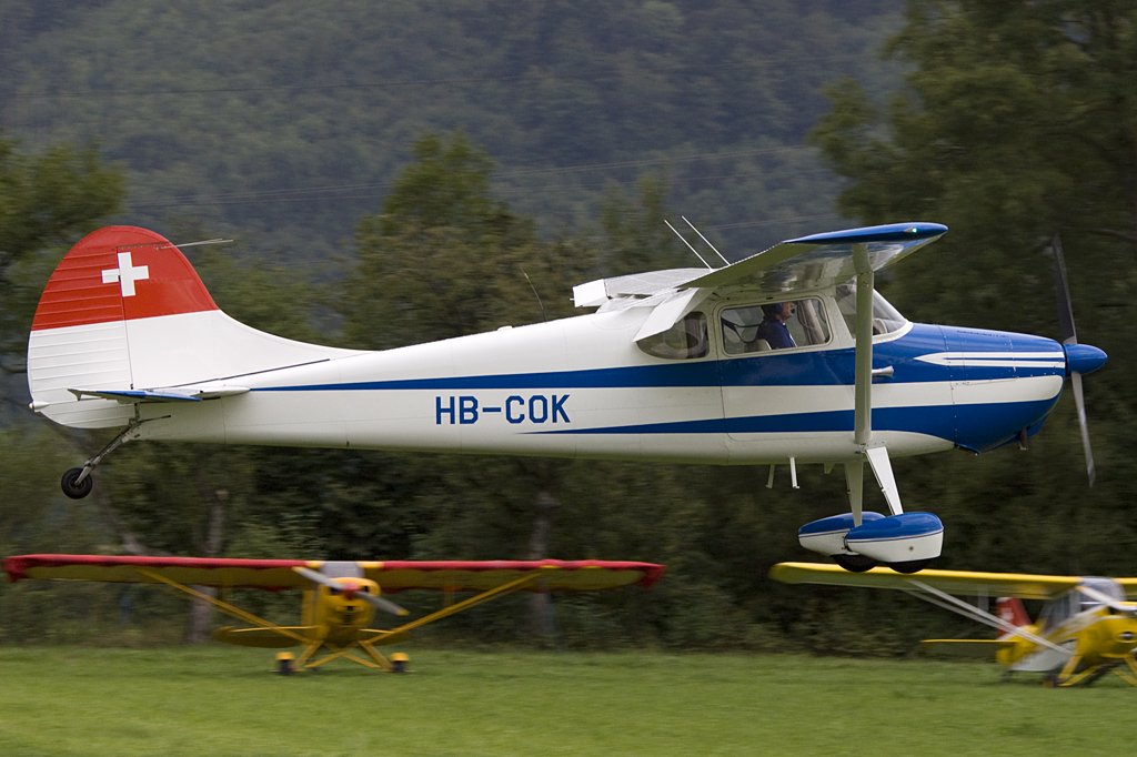 Private, HB-COK, Cessna, 170B, 22.08.2009, Kestenholz, Switzerland 

