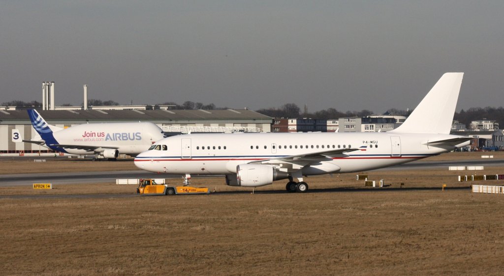 Private,P4-MGU,(c/n5445),Airbus A319-115(CJ),05.03.2013,XFW-EDHI,Hamburg-Finkenwerder,Germany