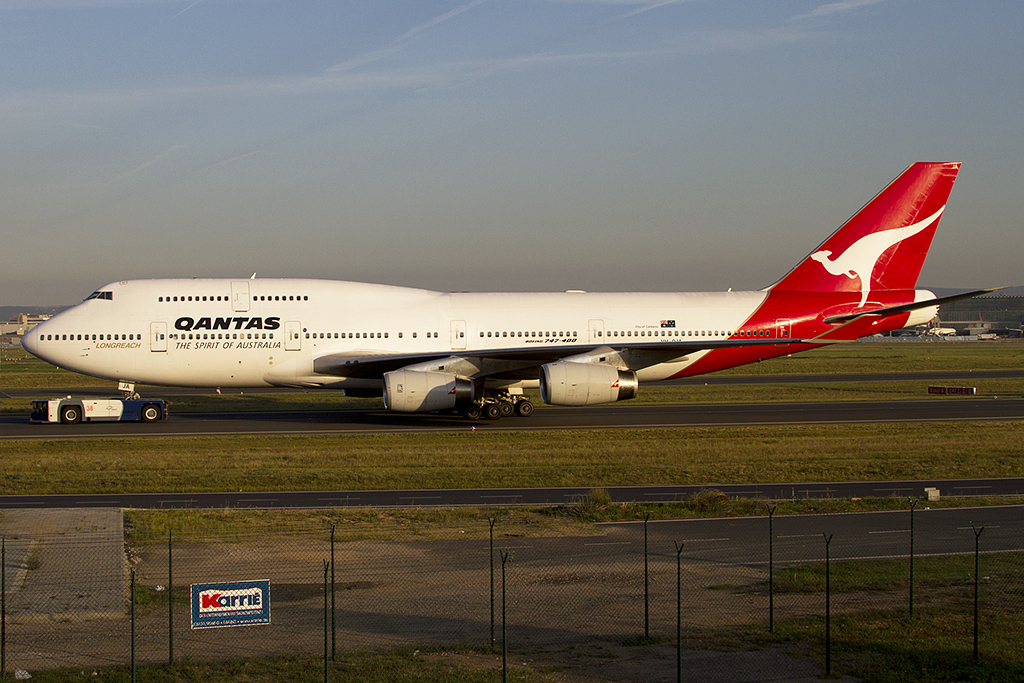 Qantas, VH-OJA, Boeing, B747-438, 23.08.2012, FRA, Frankfurt, Germany 



