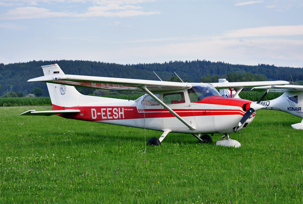 Reims-Cessna F712 Skyhawk D-EESH am Flugplatz Leutkirch - 15.07.2011
