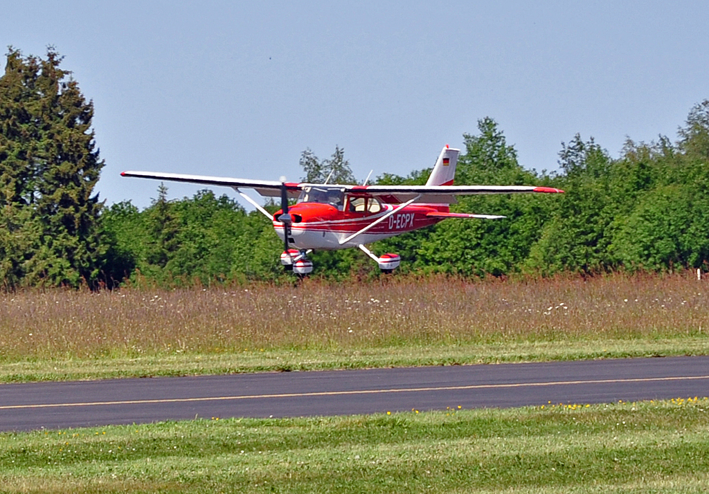 Reims F172L Skyhawk - D-ECPX - kurz vor`m Aufsetzen auf der Dahlemer-Binz - 25.05.2011