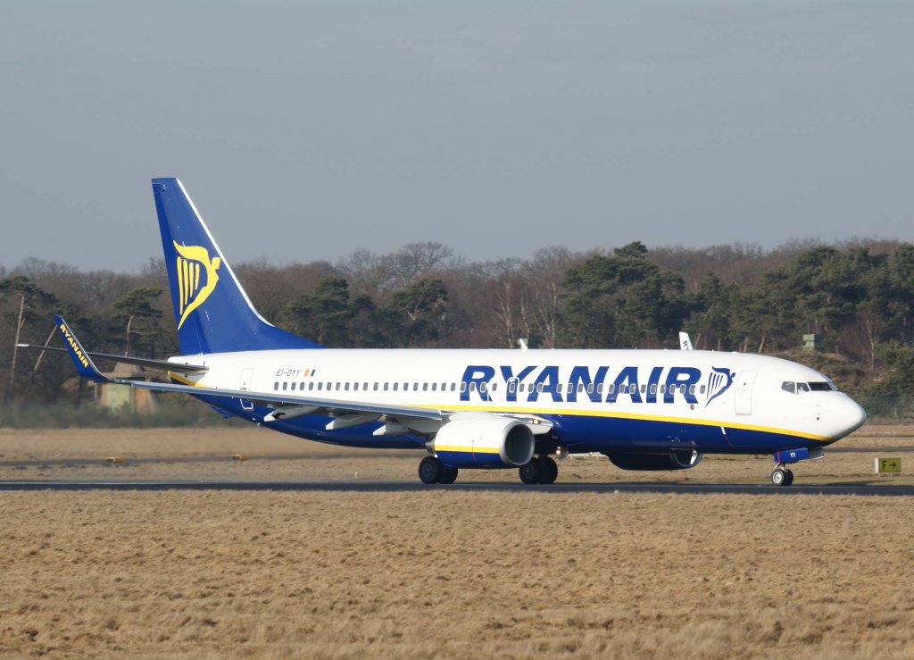 Ryanair, EI-DYY, Boeing 737-800 WL, 2009.02.06, NRN-EDLV, Weeze (Niederrhein), Germany