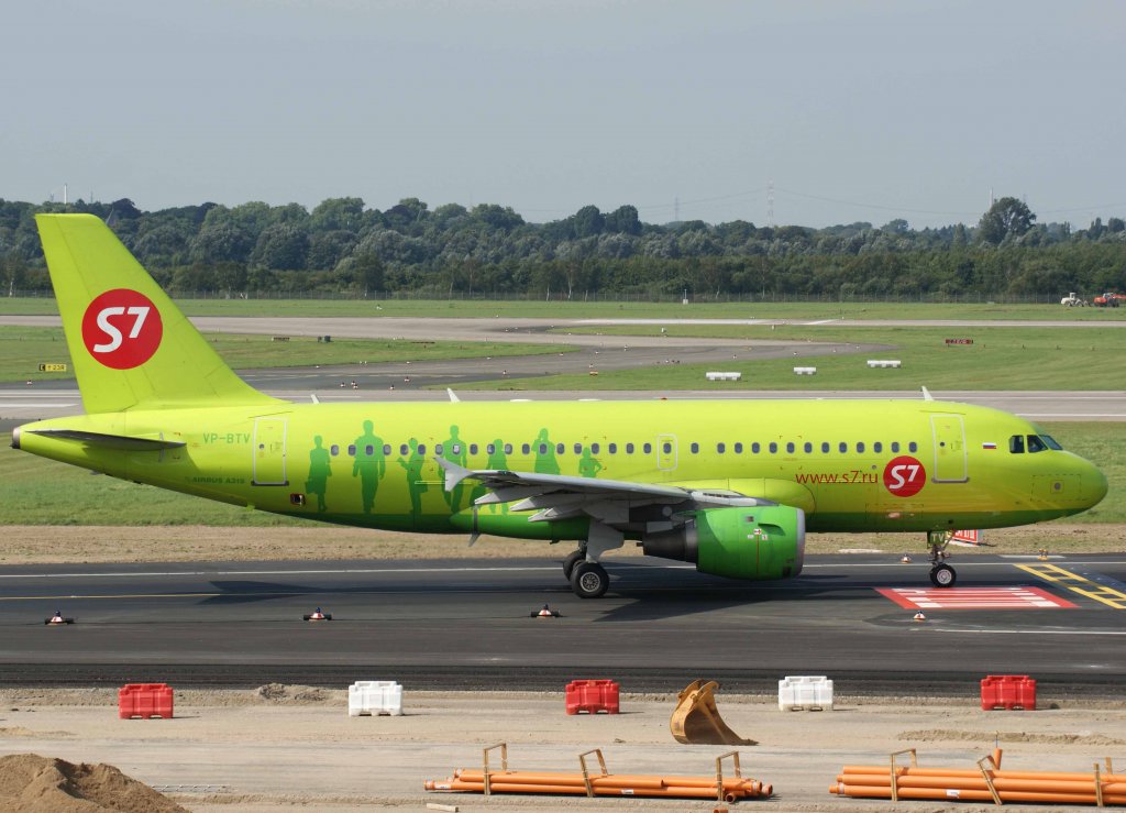 S7 Airlines, VP-BTV, Airbus A 319-100, 2008.08.31, DUS, Dsseldorf, Germany