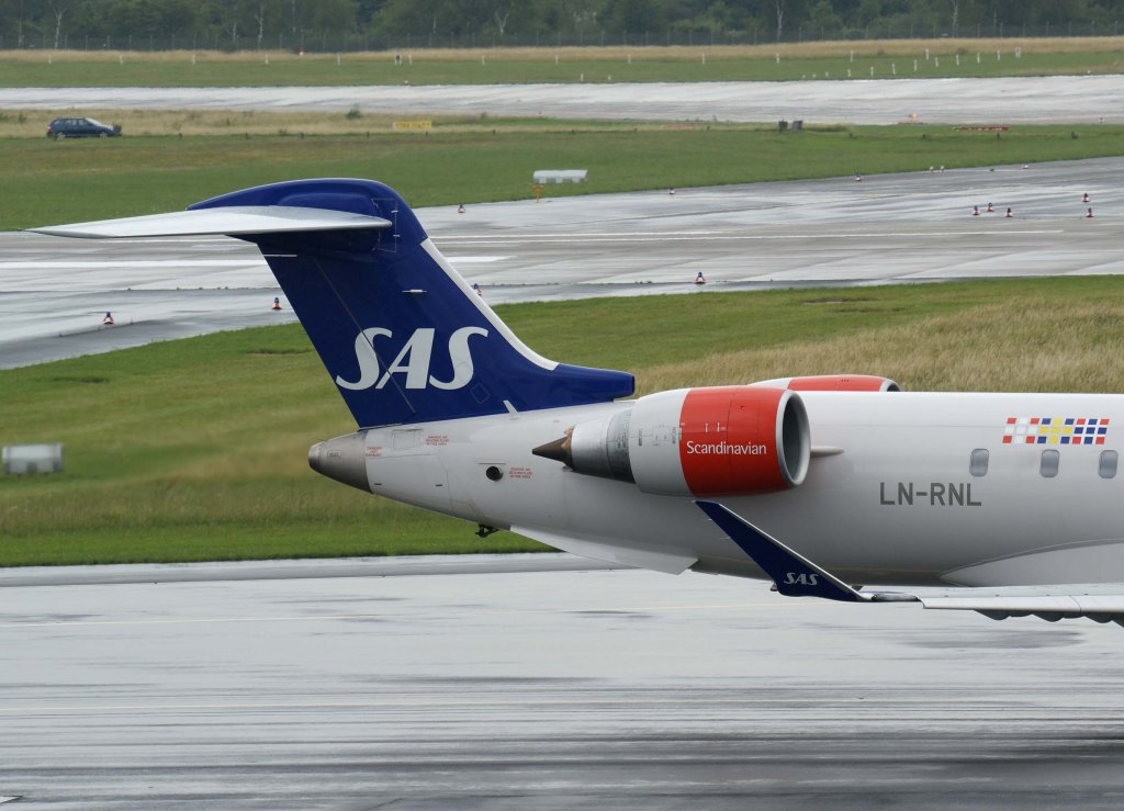 SAS, LN-RNL, Bombardier CRJ-900  Fafner Viking  (Seitenleitwerk/Tail), 20.06.2011, DUS-EDDL, Dsseldorf, Germany 

