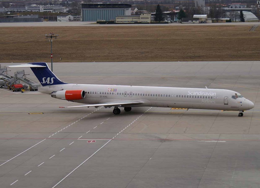 SAS, OY-KFA, Boeing McDonnell Douglas MD-82 (Alle Viking), 2008.01.21, STR, Stuttgart, Germany