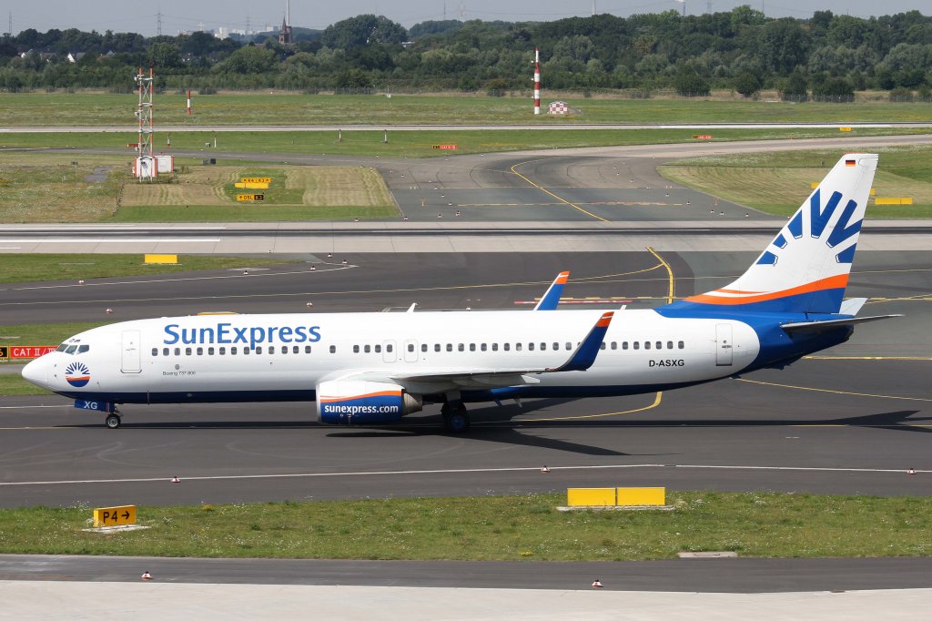 SunExpress Germany, D-ASXG, Boeing, 737-800 wl, 11.08.2012, DUS-EDDL, Dsseldorf, Germany 