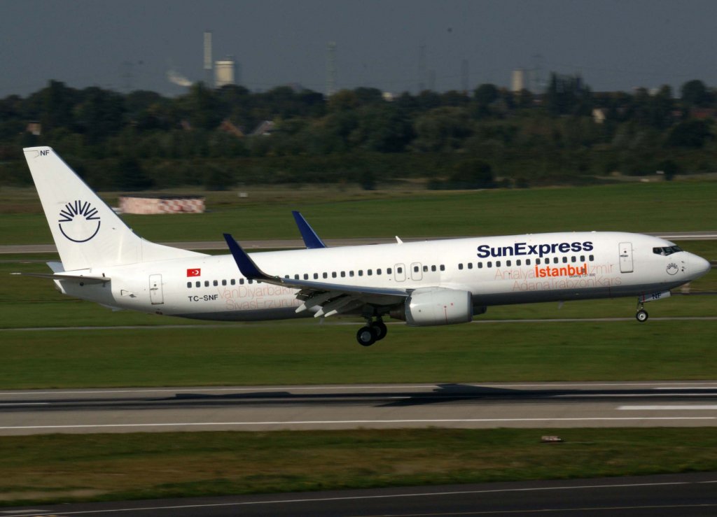 SunExpress, TC-SNF, Boeing 737-800 wl, 2008.09.26, DUS, Dsseldorf, Germany