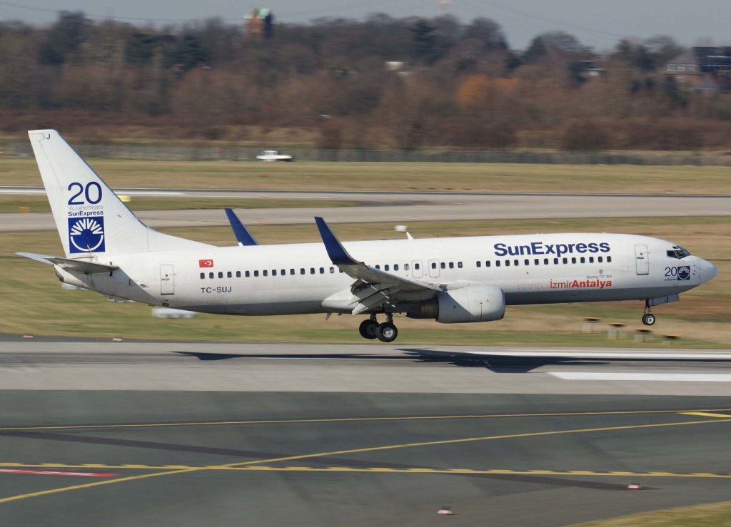 SunExpress, TC-SUJ, Boeing 737-800 WL, 2010.03.03, DUS-EDDL, Dsseldorf, Germany 

