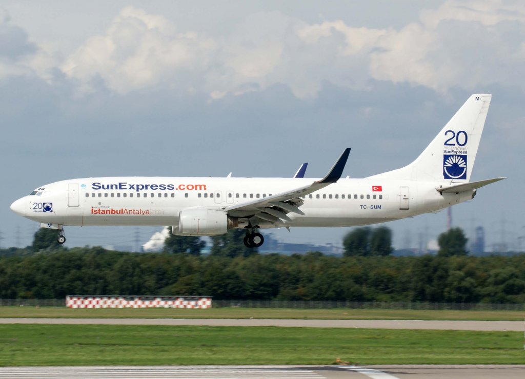 SunExpress, TC-SUM, Boeing 737-800 WL, 2010.08.28, DUS-EDDL, Dsseldorf, Germany 

