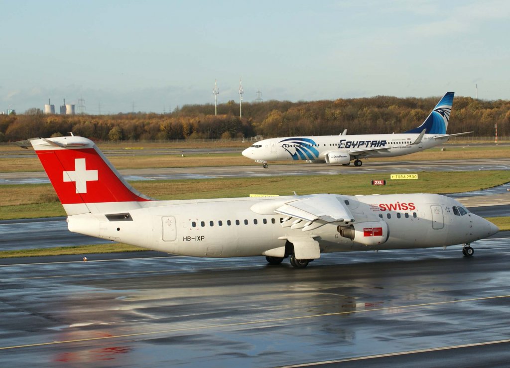 Swiss European Air Lines, HB-IXP, BAe 146-300 / Avro RJ-100 (Chestenberg-647m), 2009.11.14, DUS, Dsseldorf, Germany