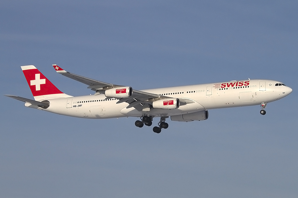 Swiss, HB-JMF, Airbus, A340-313X, 23.01.2013, ZRH, Zrich, Switzerland 





