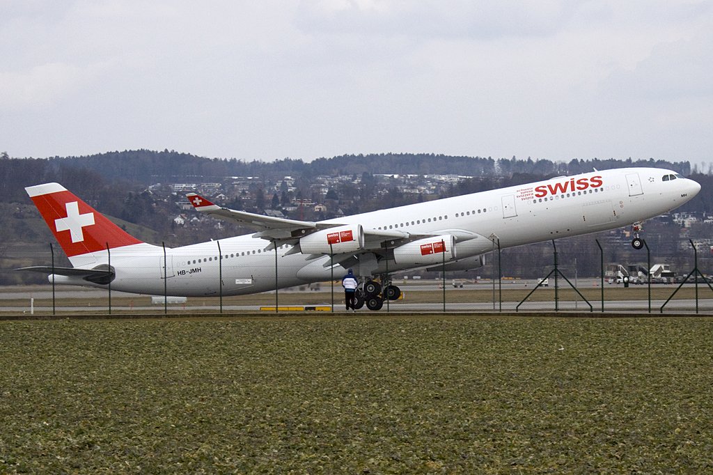 Swiss, HB-JMH, Airbus, A340-313X, 20.02.2010, ZRH, Zrich, Switzerland 

