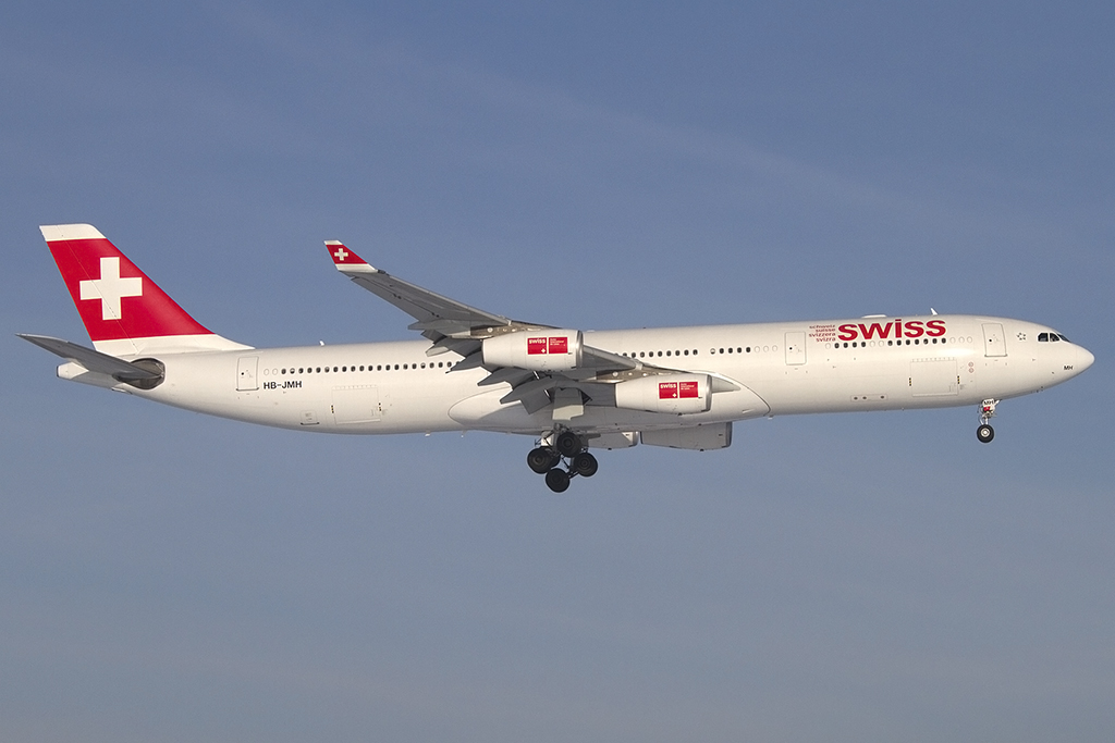 Swiss, HB-JMH, Airbus, A340-313X, 23.01.2013, ZRH, Zrich, Switzerland 


