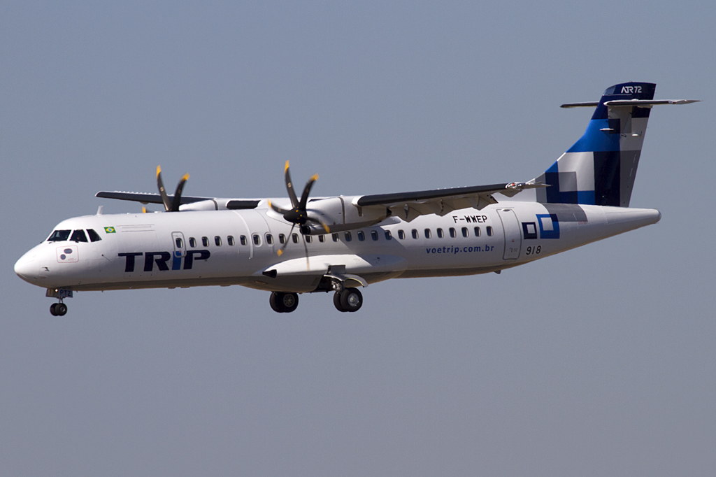 TRIP Linhas Aereas, F-WWEP ( later Reg. PP-PTZ ), Aerospatiale, ATR-72-212A, 20.09.2010, TLS, Toulouse, France 




